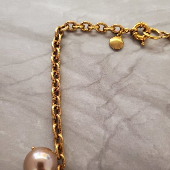 ✨ J.Crew RARE HTF Pearl Rhinestone Crystal Cluster Runway Statement Neckalce ✨ - Picture 2 of 16